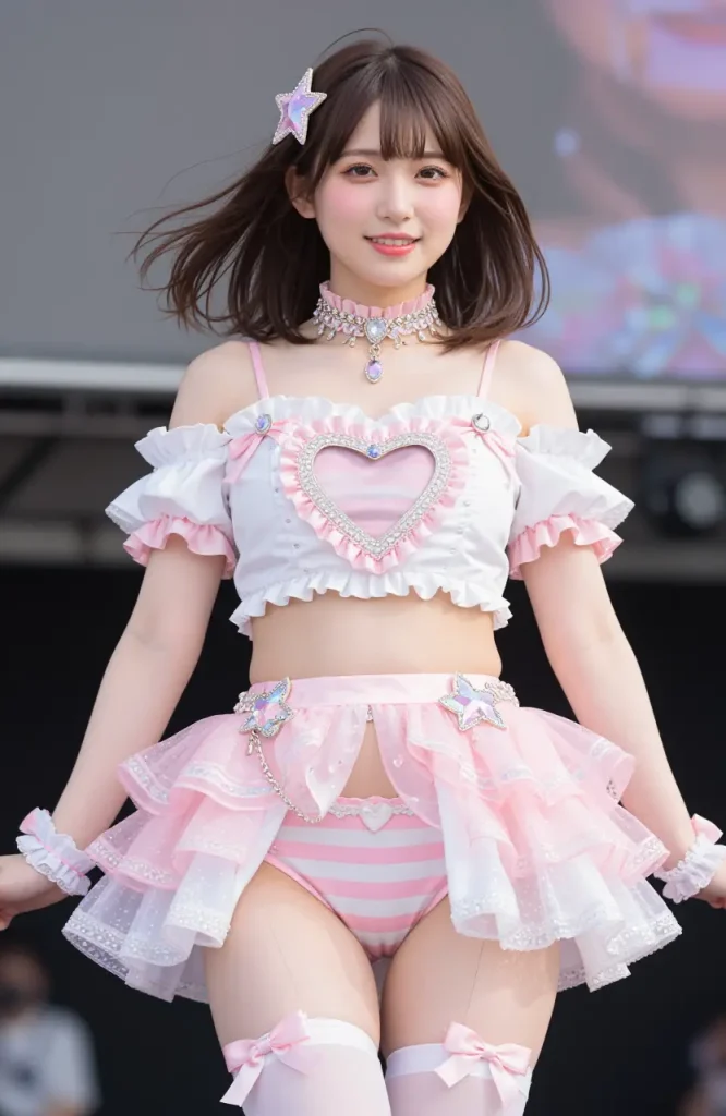 アイドルがステージでパンチラするエロ画像15枚目