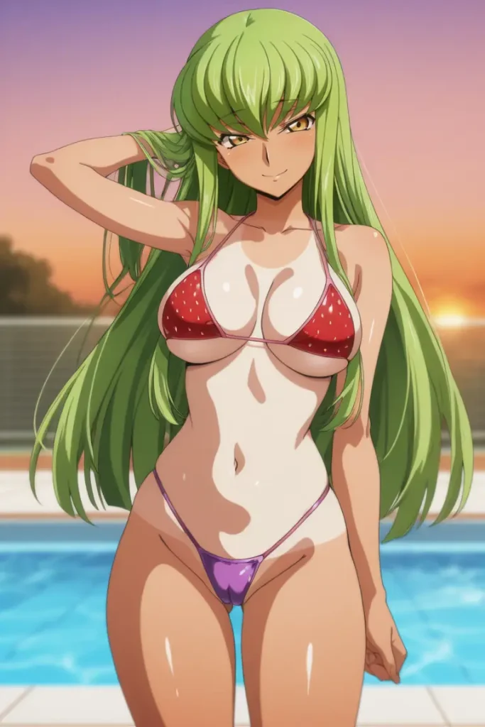 コードギアスのCCが水着グラビアにチャレンジするエロ画像163枚目