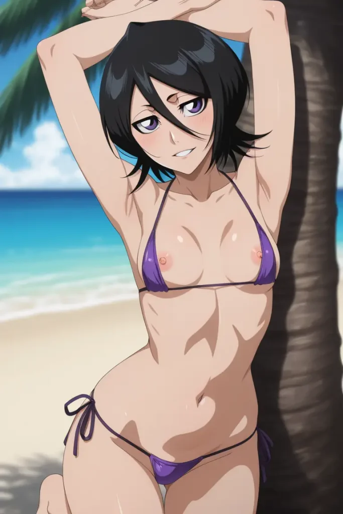 BLEACHのルキアがエッチな水着を着るエロ画像163枚目