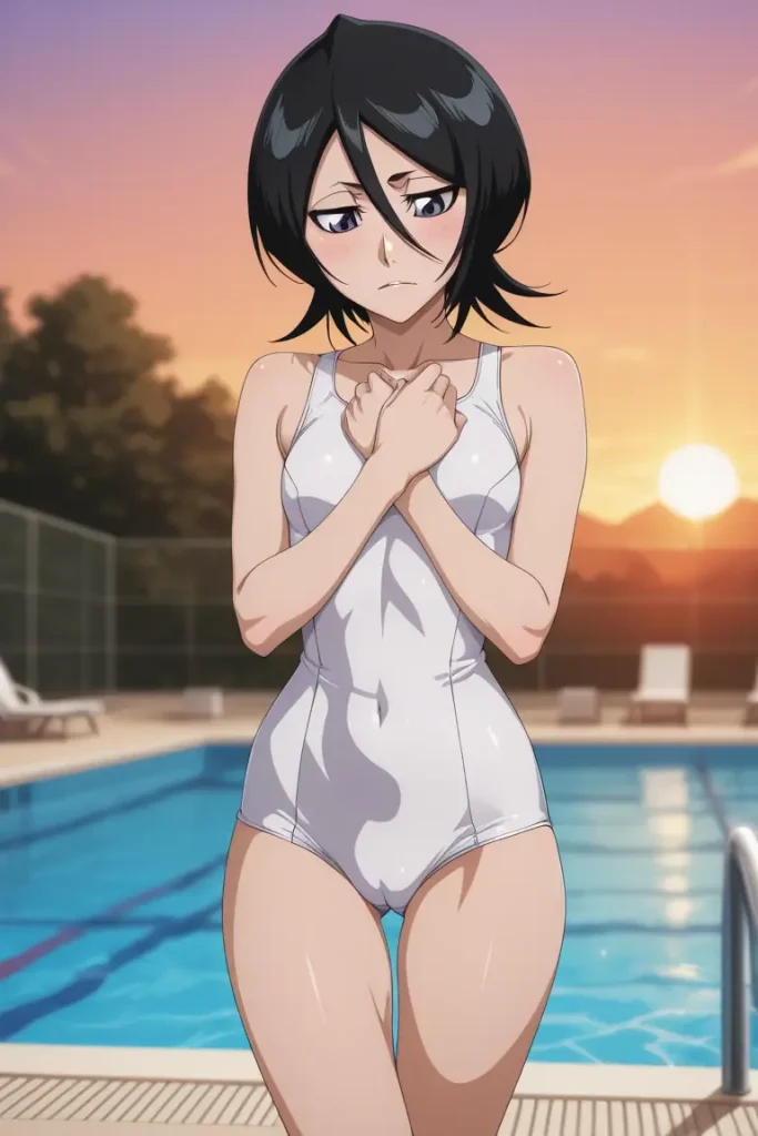 BLEACHのルキアがエッチな水着を着るエロ画像166枚目