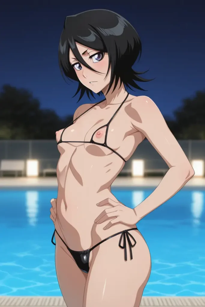 BLEACHのルキアがエッチな水着を着るエロ画像168枚目