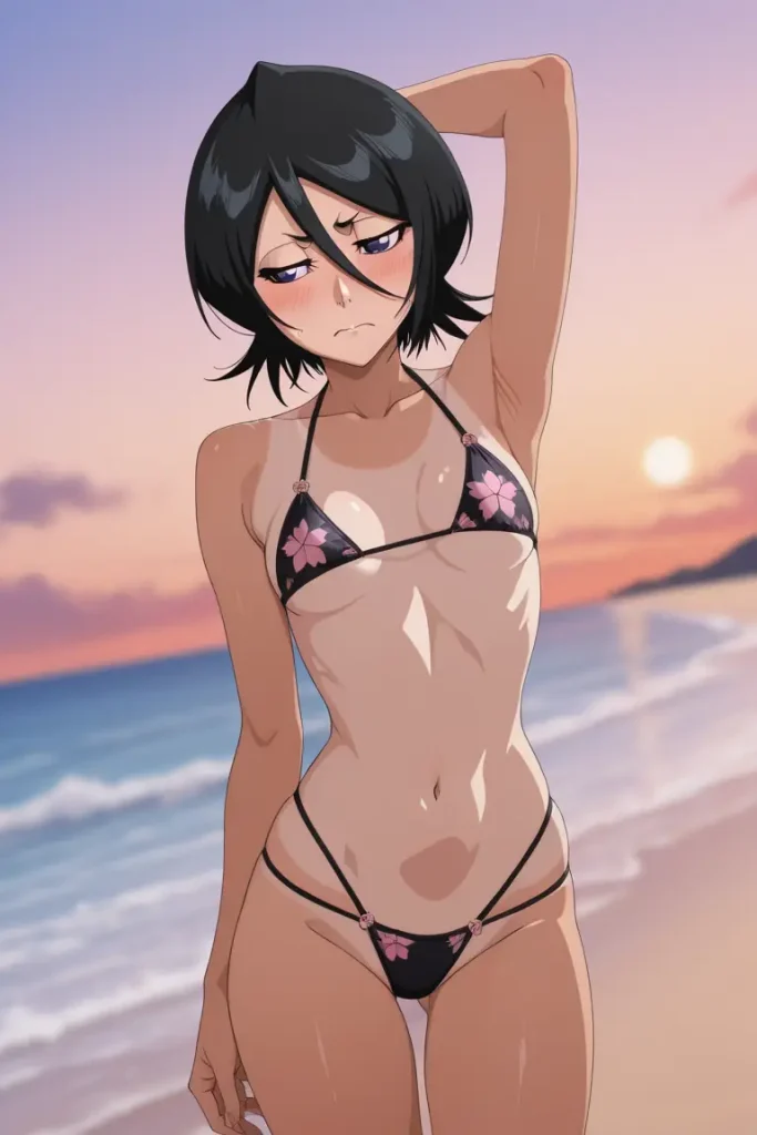 BLEACHのルキアがエッチな水着を着るエロ画像169枚目