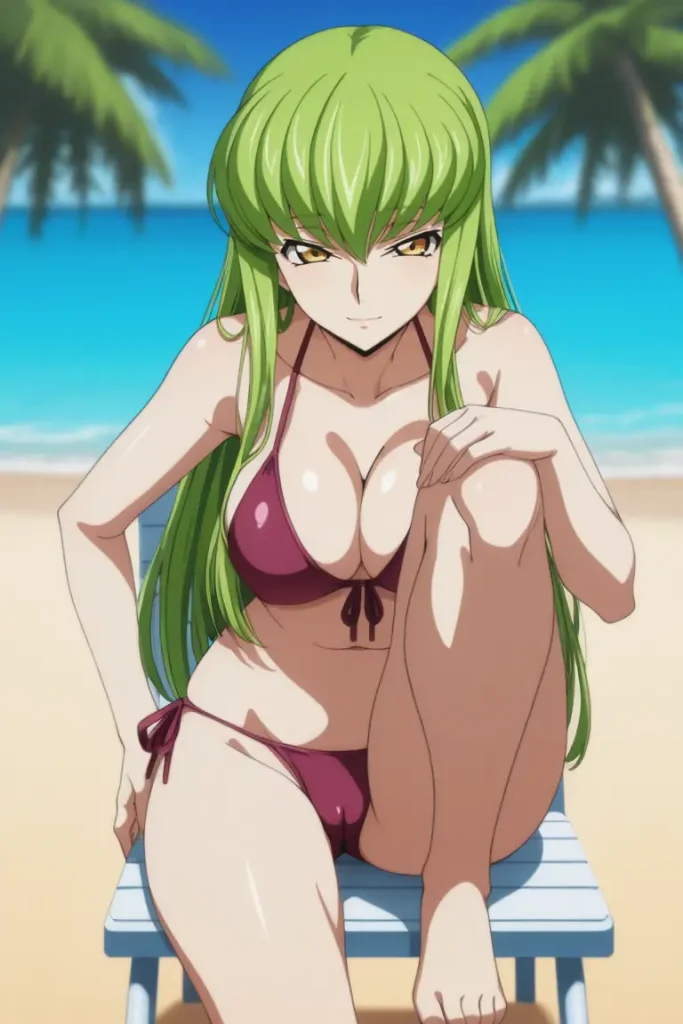 コードギアスのCCが水着グラビアにチャレンジするエロ画像16枚目