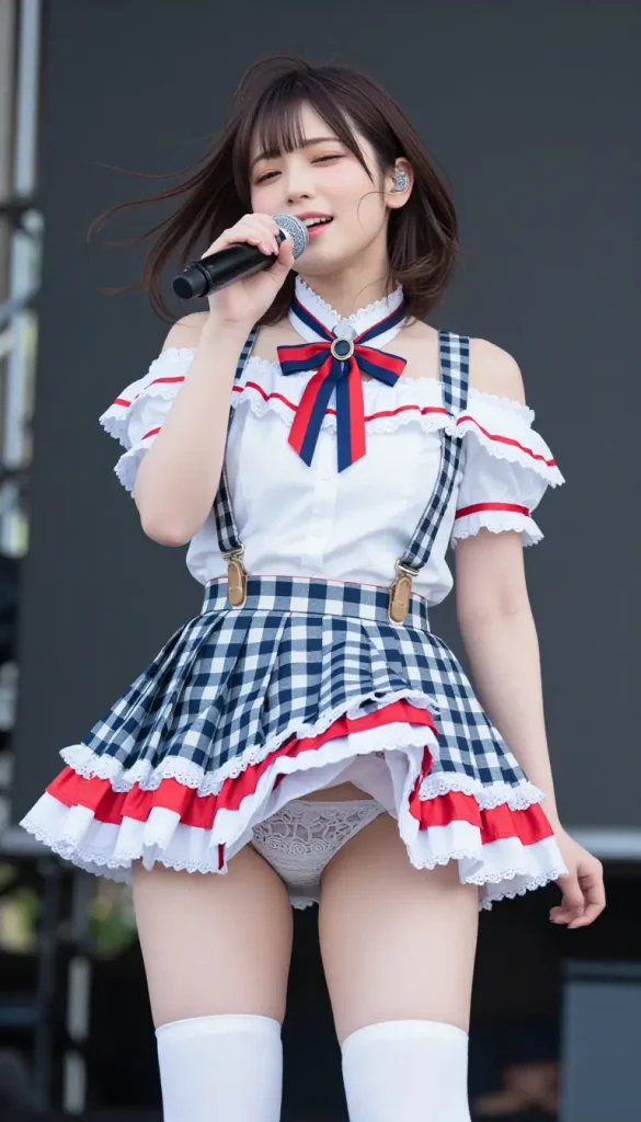 アイドルがステージでパンチラするエロ画像16枚目