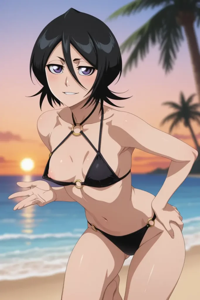 BLEACHのルキアがエッチな水着を着るエロ画像179枚目