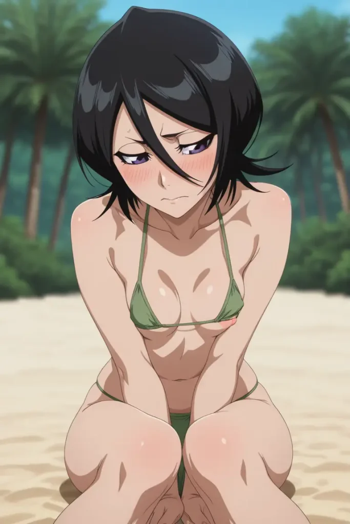 BLEACHのルキアがエッチな水着を着るエロ画像17枚目