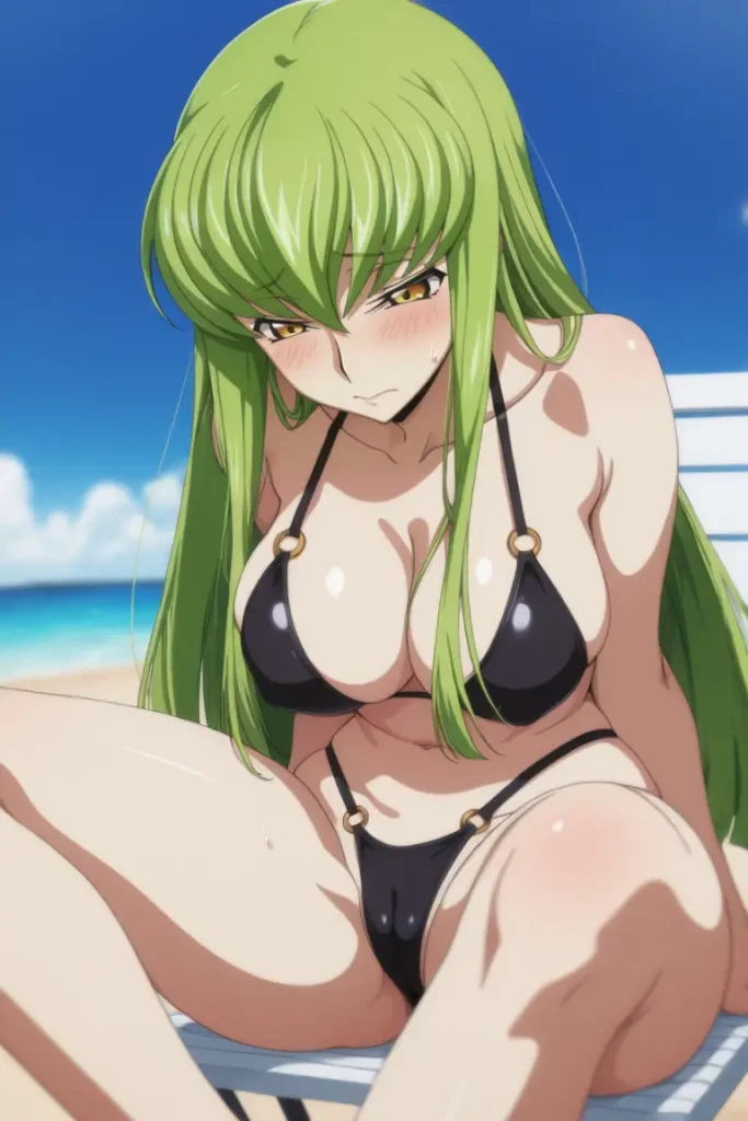 コードギアスのCCが水着グラビアにチャレンジするエロ画像18枚目