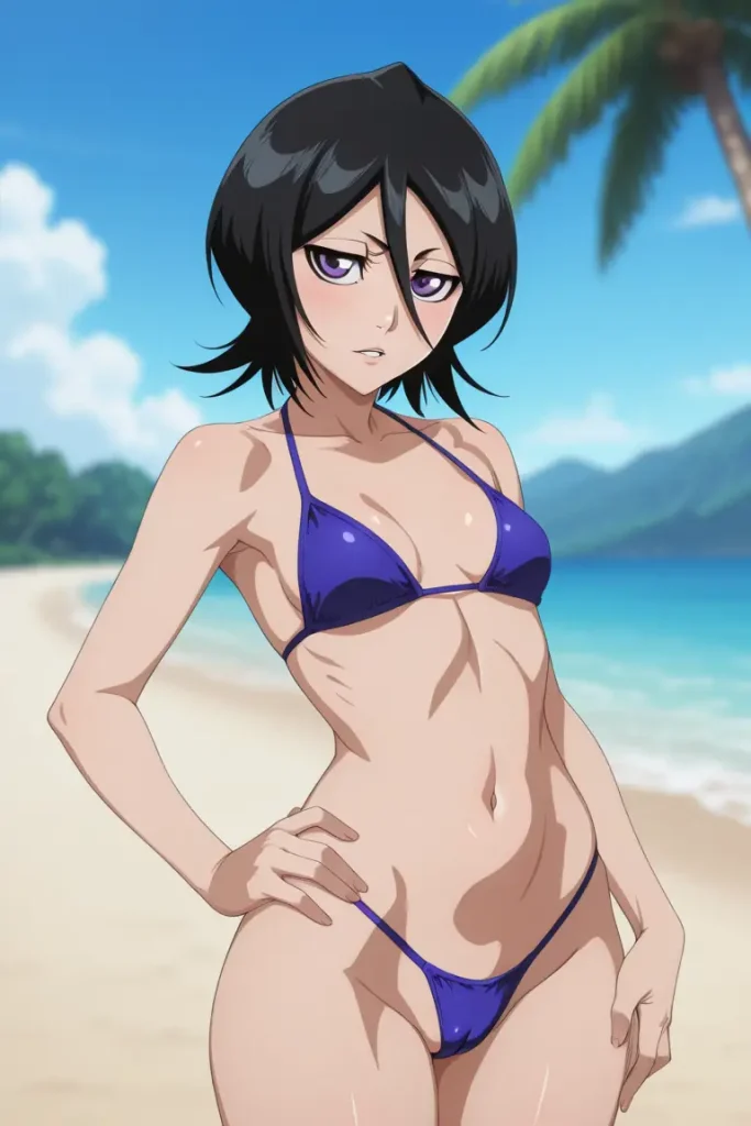 BLEACHのルキアがエッチな水着を着るエロ画像196枚目