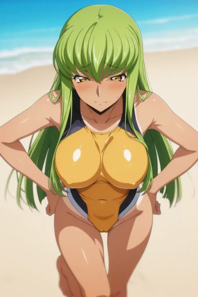 コードギアスのCCが水着グラビアにチャレンジするエロ画像197枚目