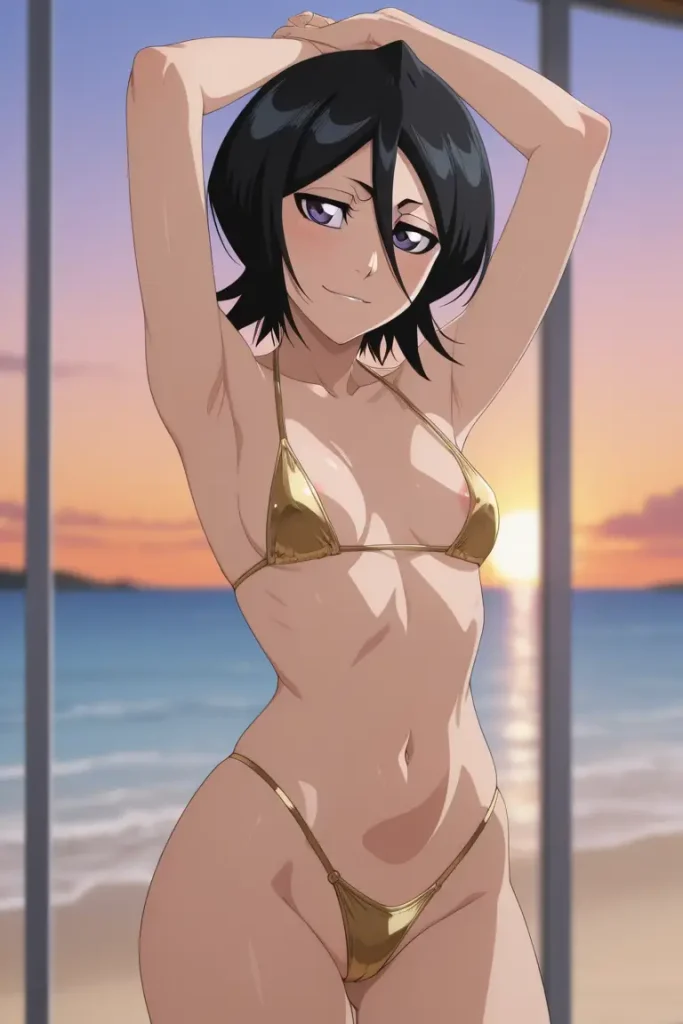 BLEACHのルキアがエッチな水着を着るエロ画像198枚目