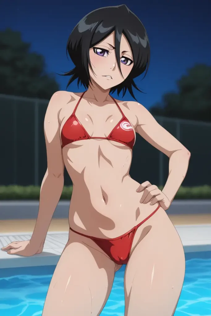 BLEACHのルキアがエッチな水着を着るエロ画像200枚目