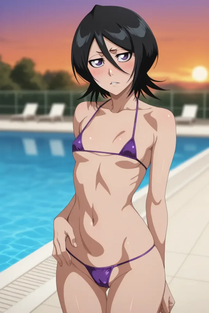 BLEACHのルキアがエッチな水着を着るエロ画像206枚目