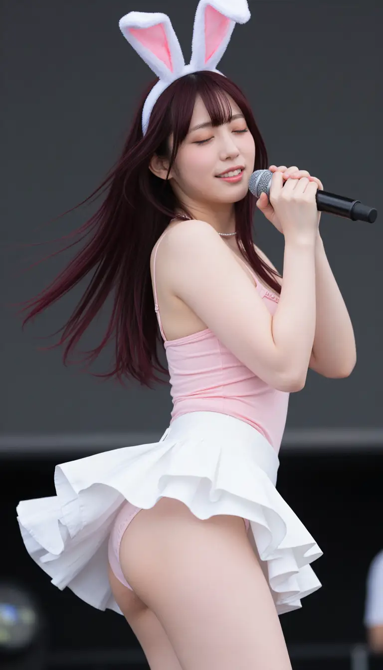 アイドルがステージでパンチラするエロ画像20枚目