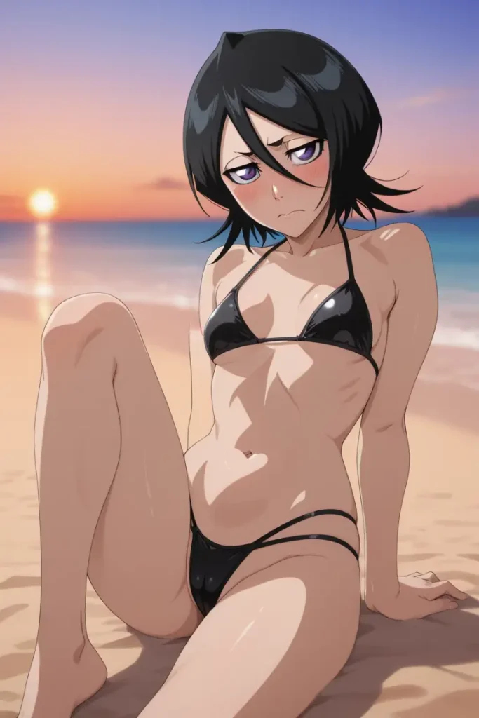 BLEACHのルキアがエッチな水着を着るエロ画像212枚目