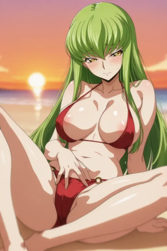 コードギアスのCCが水着グラビアにチャレンジするエロ画像216枚目