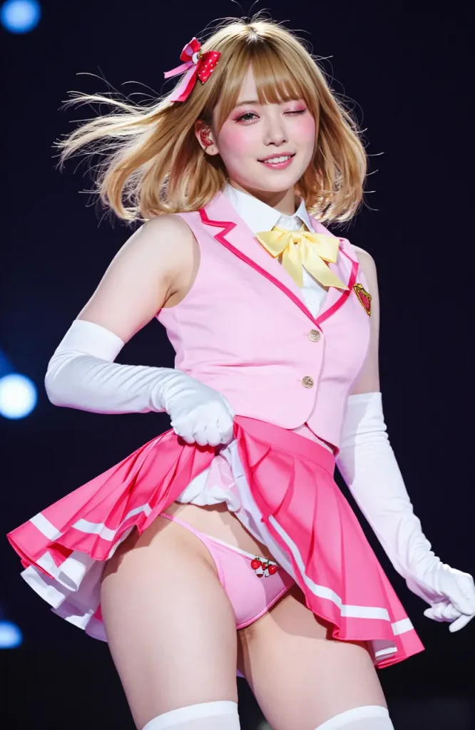 アイドルがステージでパンチラするエロ画像26枚目