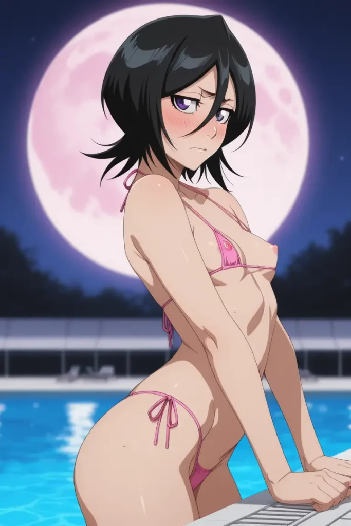 BLEACHのルキアがエッチな水着を着るエロ画像29枚目