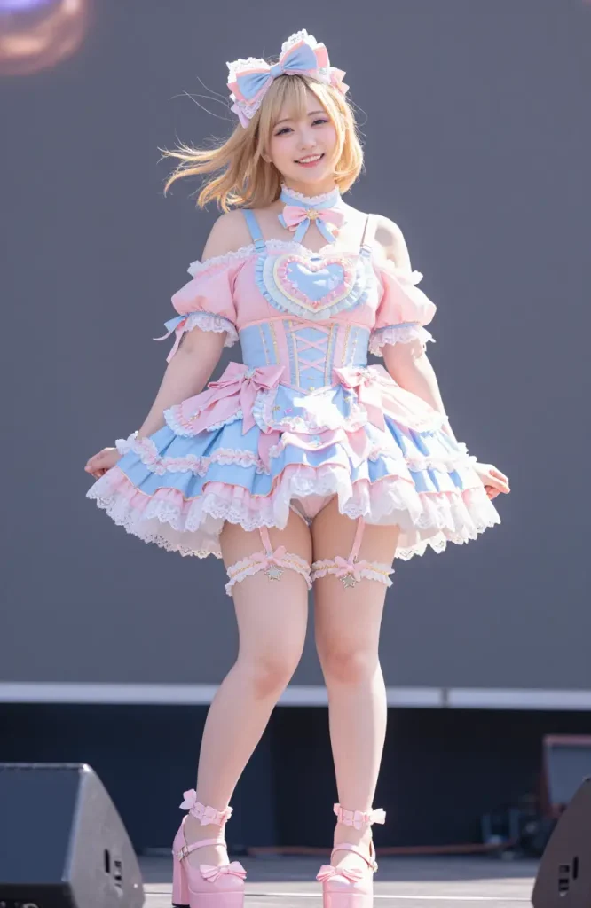 アイドルがステージでパンチラするエロ画像37枚目