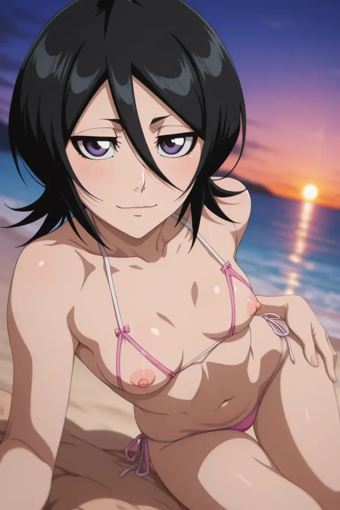 BLEACHのルキアがエッチな水着を着るエロ画像39枚目