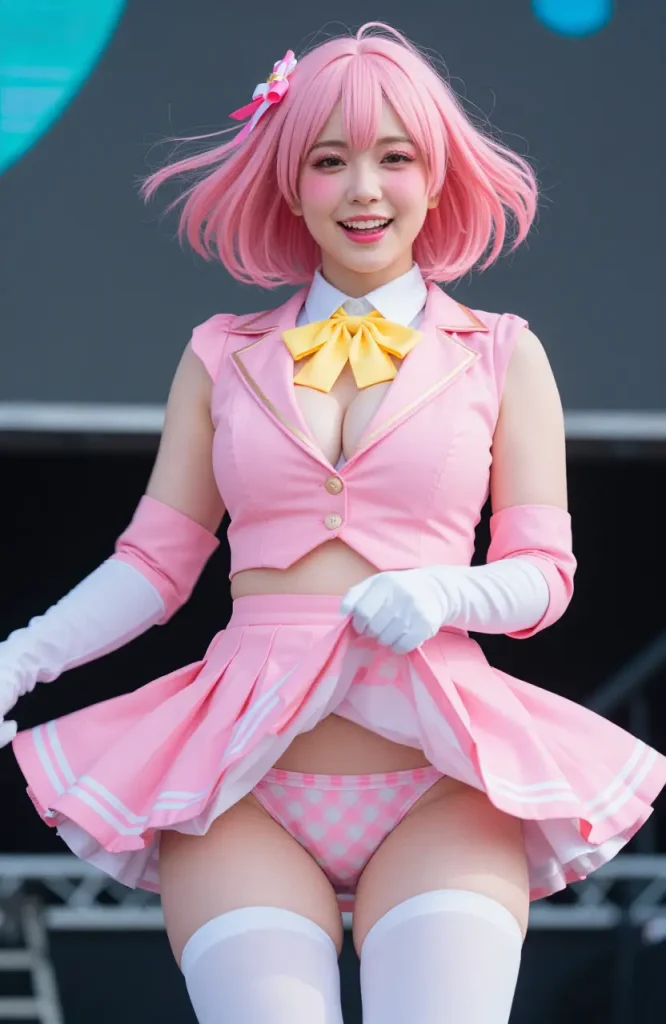 アイドルがステージでパンチラするエロ画像40枚目