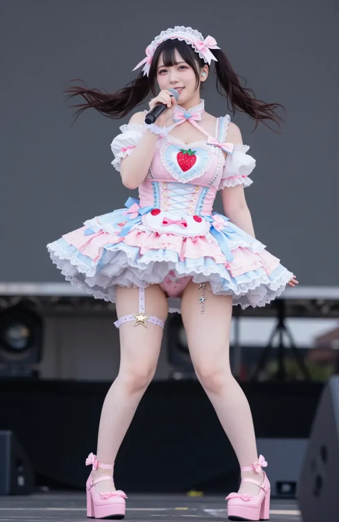 アイドルがステージでパンチラするエロ画像42枚目