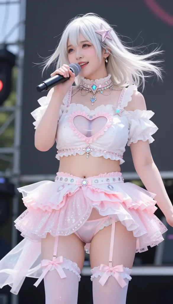 アイドルがステージでパンチラするエロ画像46枚目