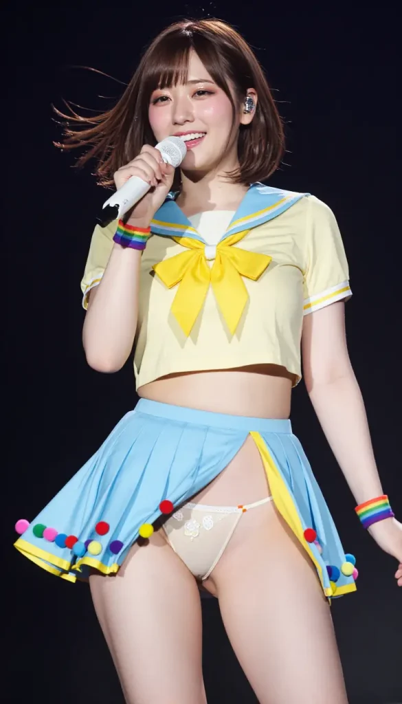 アイドルがステージでパンチラするエロ画像47枚目