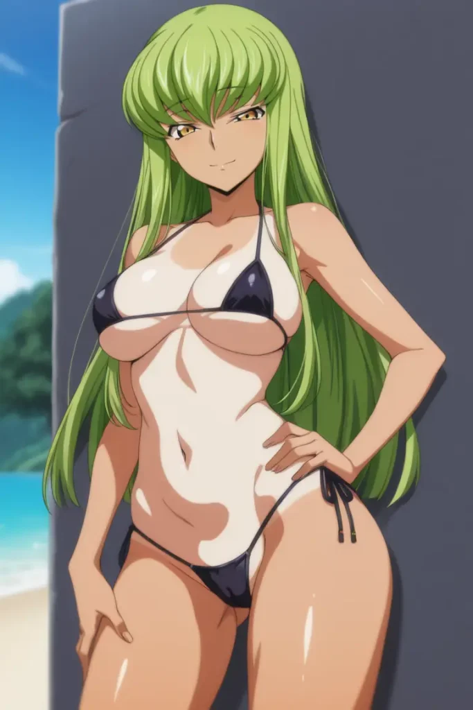 コードギアスのCCが水着グラビアにチャレンジするエロ画像49枚目