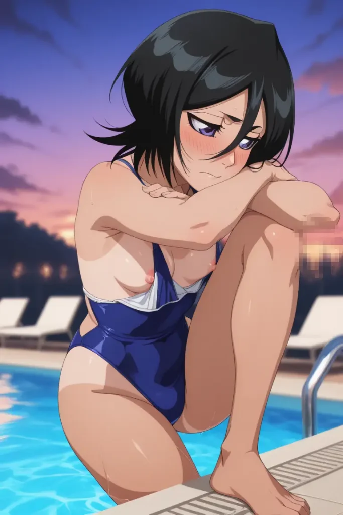 BLEACHのルキアがエッチな水着を着るエロ画像50枚目