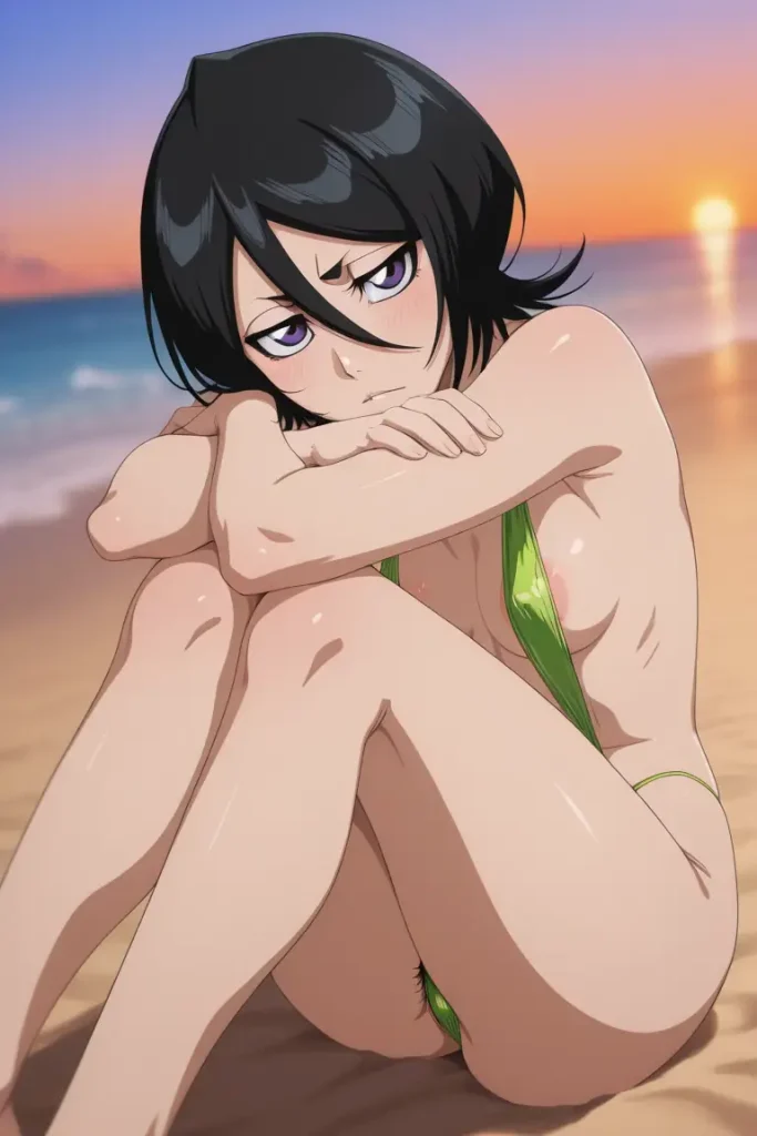 BLEACHのルキアがエッチな水着を着るエロ画像55枚目