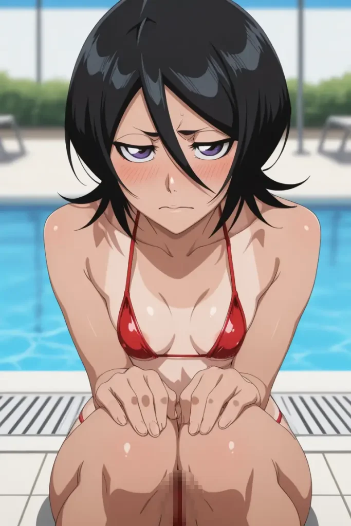 BLEACHのルキアがエッチな水着を着るエロ画像57枚目