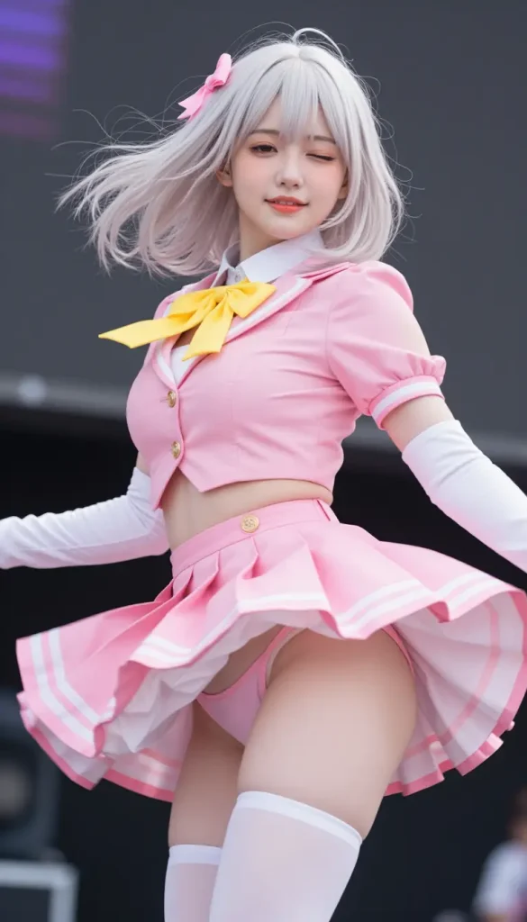 アイドルがステージでパンチラするエロ画像57枚目