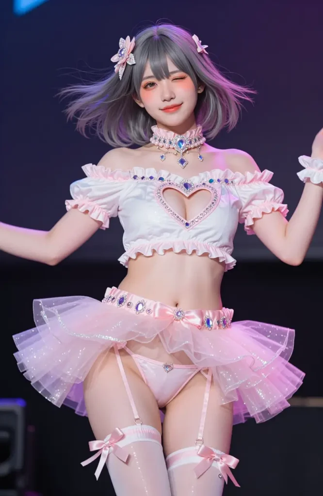 アイドルがステージでパンチラするエロ画像58枚目