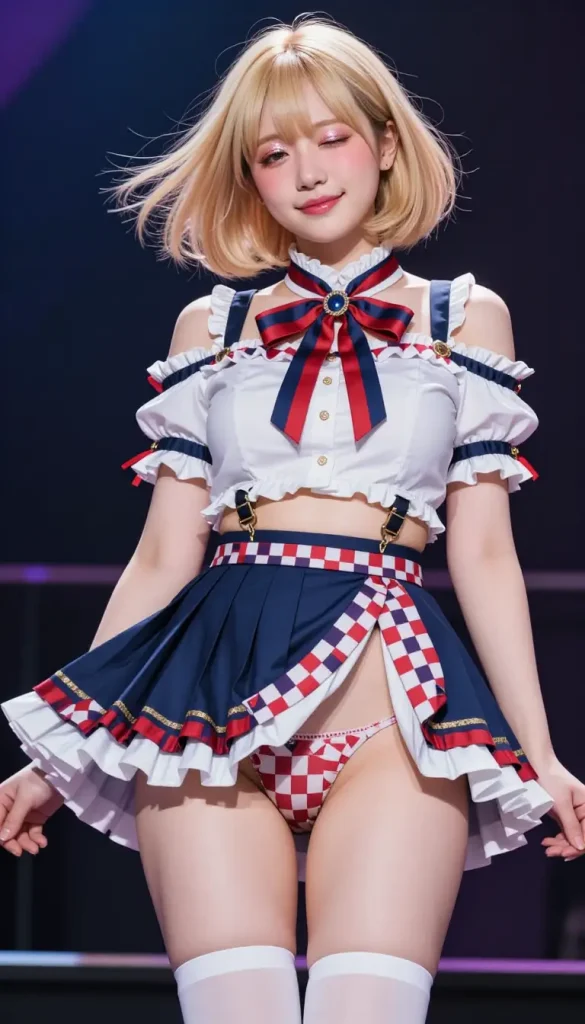 アイドルがステージでパンチラするエロ画像60枚目