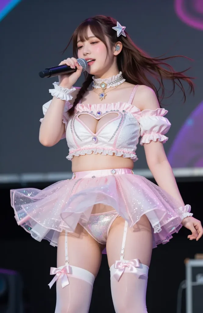 アイドルがステージでパンチラするエロ画像63枚目