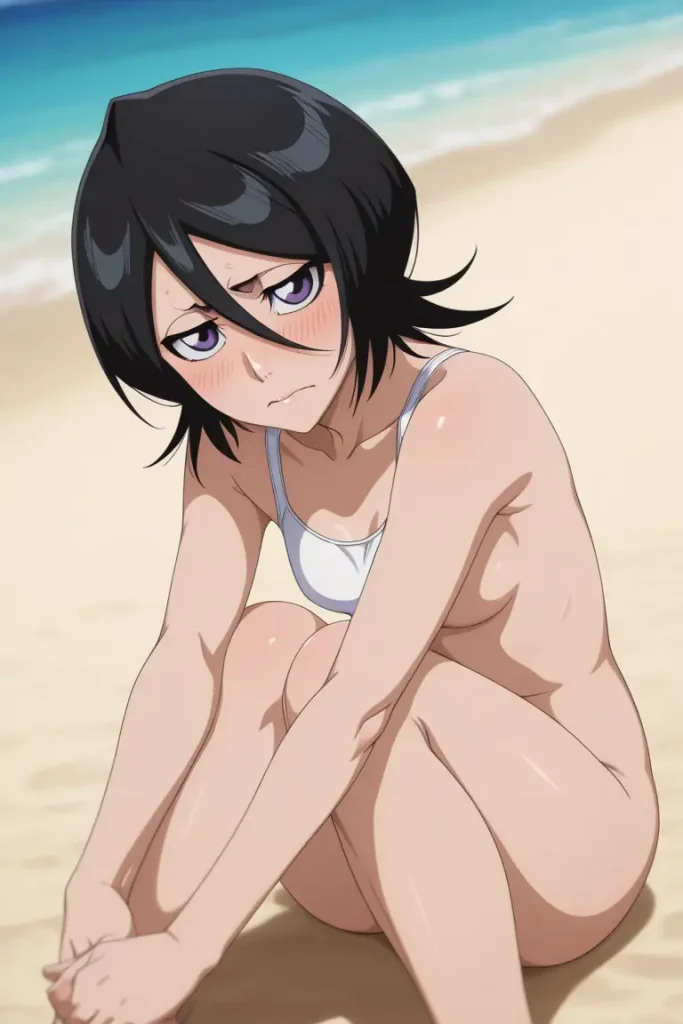 BLEACHのルキアがエッチな水着を着るエロ画像65枚目