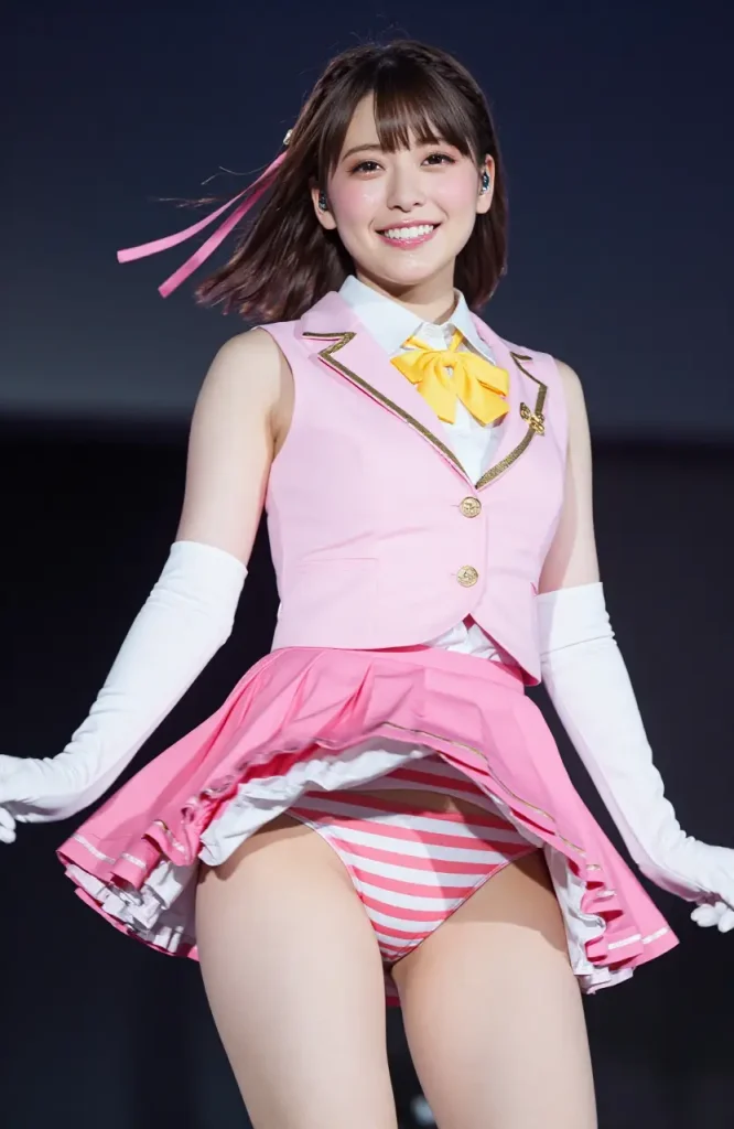 アイドルがステージでパンチラするエロ画像68枚目