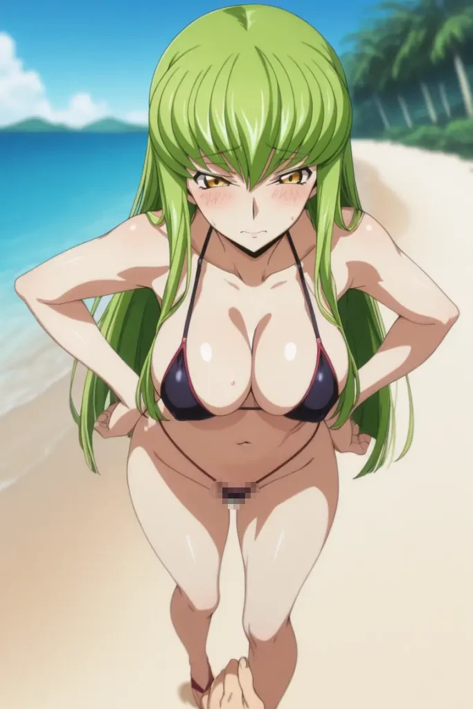 コードギアスのCCが水着グラビアにチャレンジするエロ画像69枚目