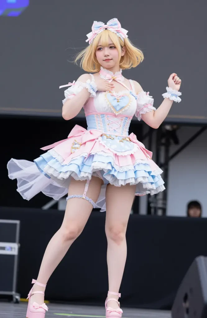 アイドルがステージでパンチラするエロ画像69枚目
