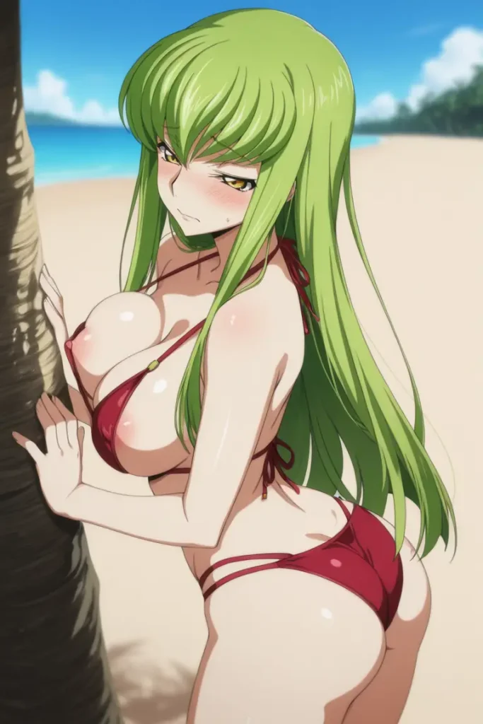 コードギアスのCCが水着グラビアにチャレンジするエロ画像75枚目