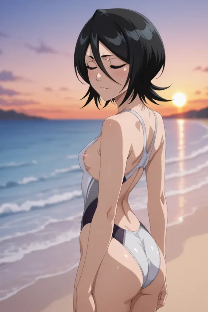 BLEACHのルキアがエッチな水着を着るエロ画像86枚目