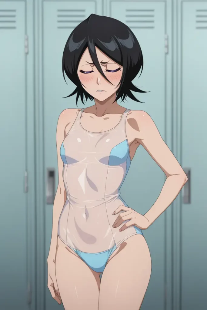 BLEACHのルキアがエッチな水着を着るエロ画像91枚目