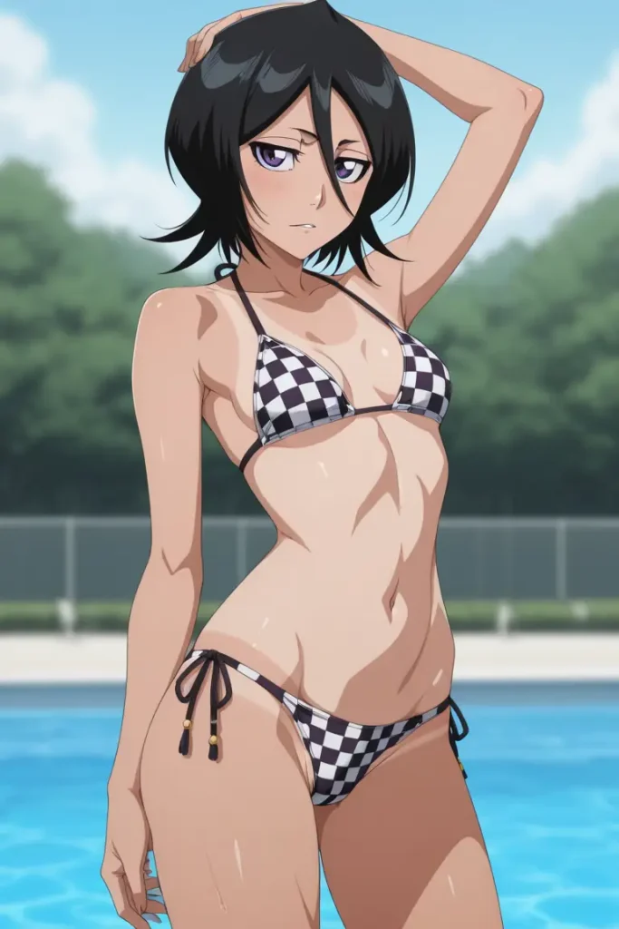 BLEACHのルキアがエッチな水着を着るエロ画像95枚目