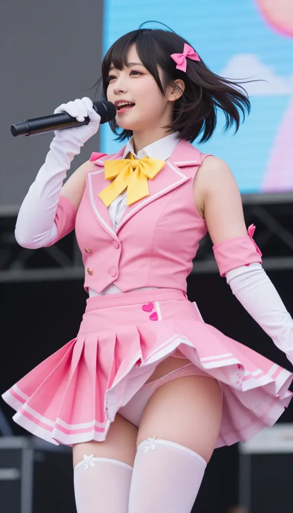 アイドルがステージでパンチラするエロ画像95枚目