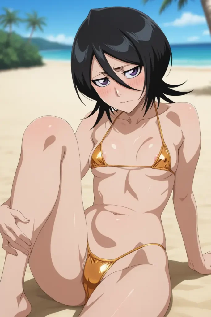 BLEACHのルキアがエッチな水着を着るエロ画像96枚目