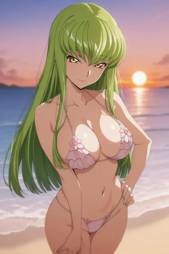 コードギアスのCCが水着グラビアにチャレンジするエロ画像97枚目