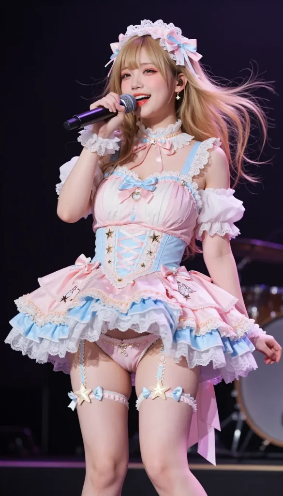 アイドルがステージでパンチラするエロ画像97枚目