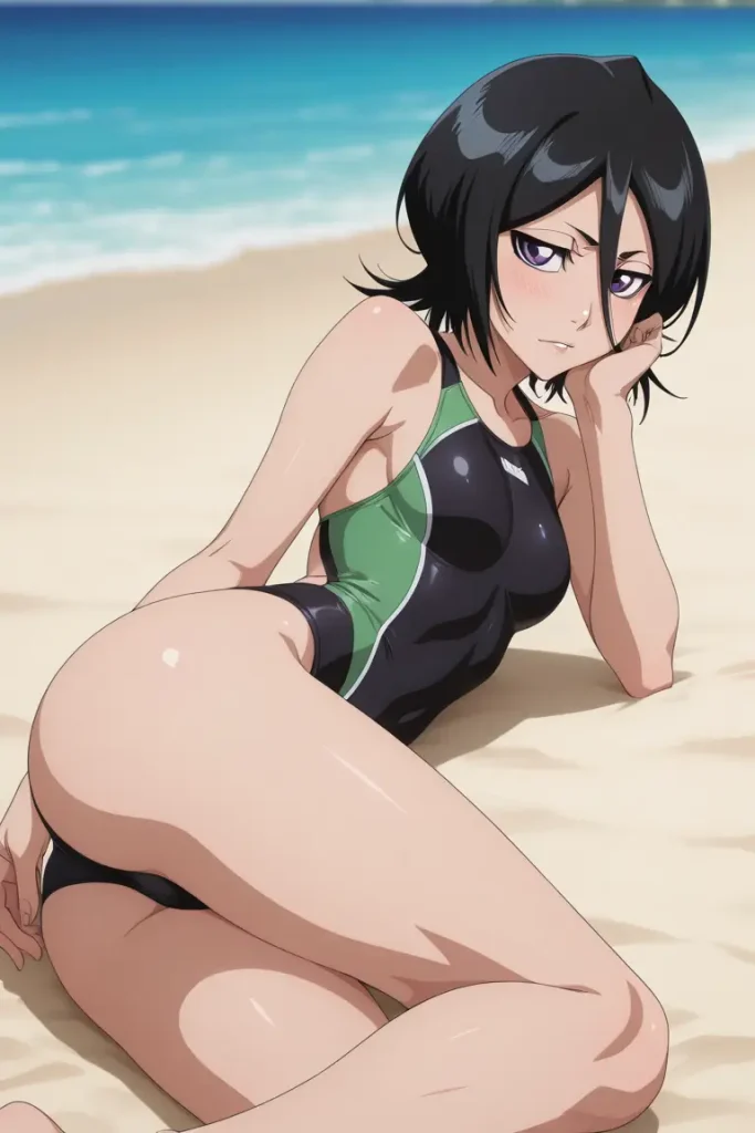BLEACHのルキアがエッチな水着を着るエロ画像98枚目