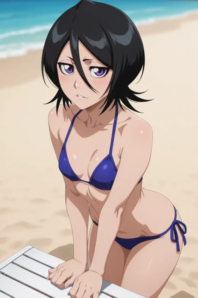 BLEACHのルキアがエッチな水着を着るエロ画像99枚目