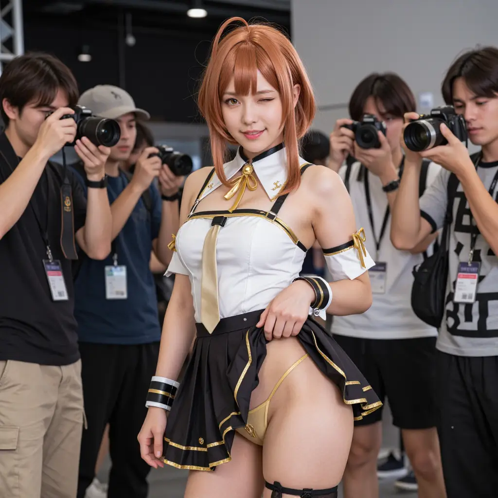 コスプレイヤーがヌード撮影会にチャレンジするエロ画像8枚目